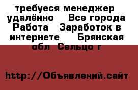 требуеся менеджер (удалённо) - Все города Работа » Заработок в интернете   . Брянская обл.,Сельцо г.